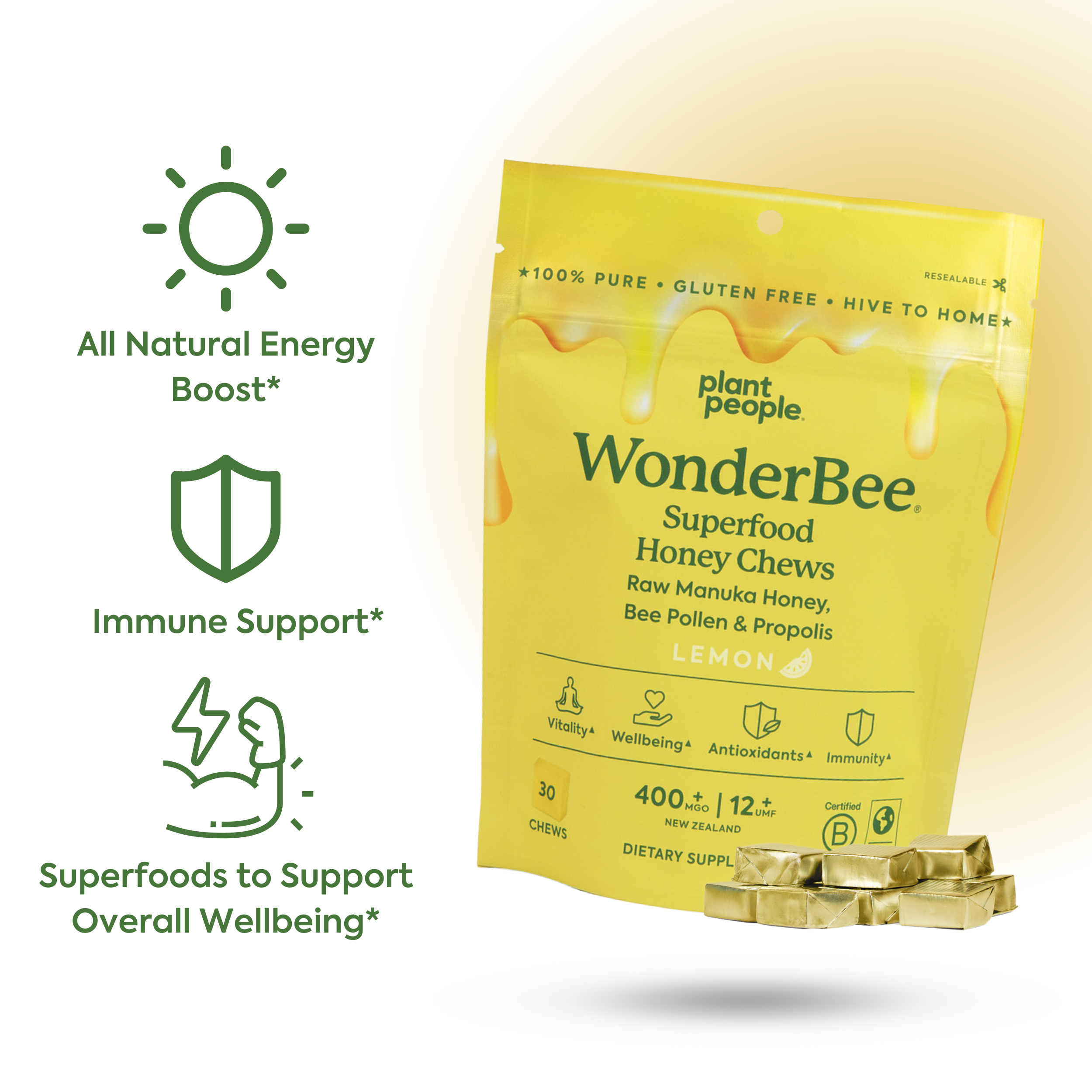 Plant People - Wholesale Oral Supplement/Vitamin - WonderBee Chews2