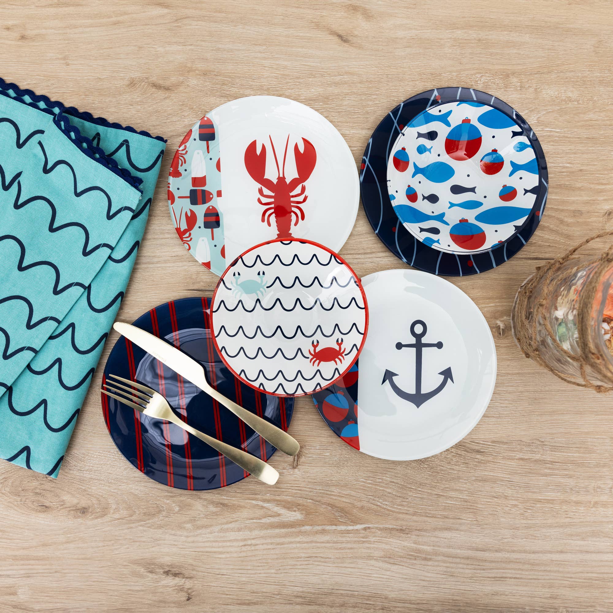 Pavilion - Wholesale Appetizer Serveware - Lake - 8" Glass Appetizer Plates (Set of 2)4