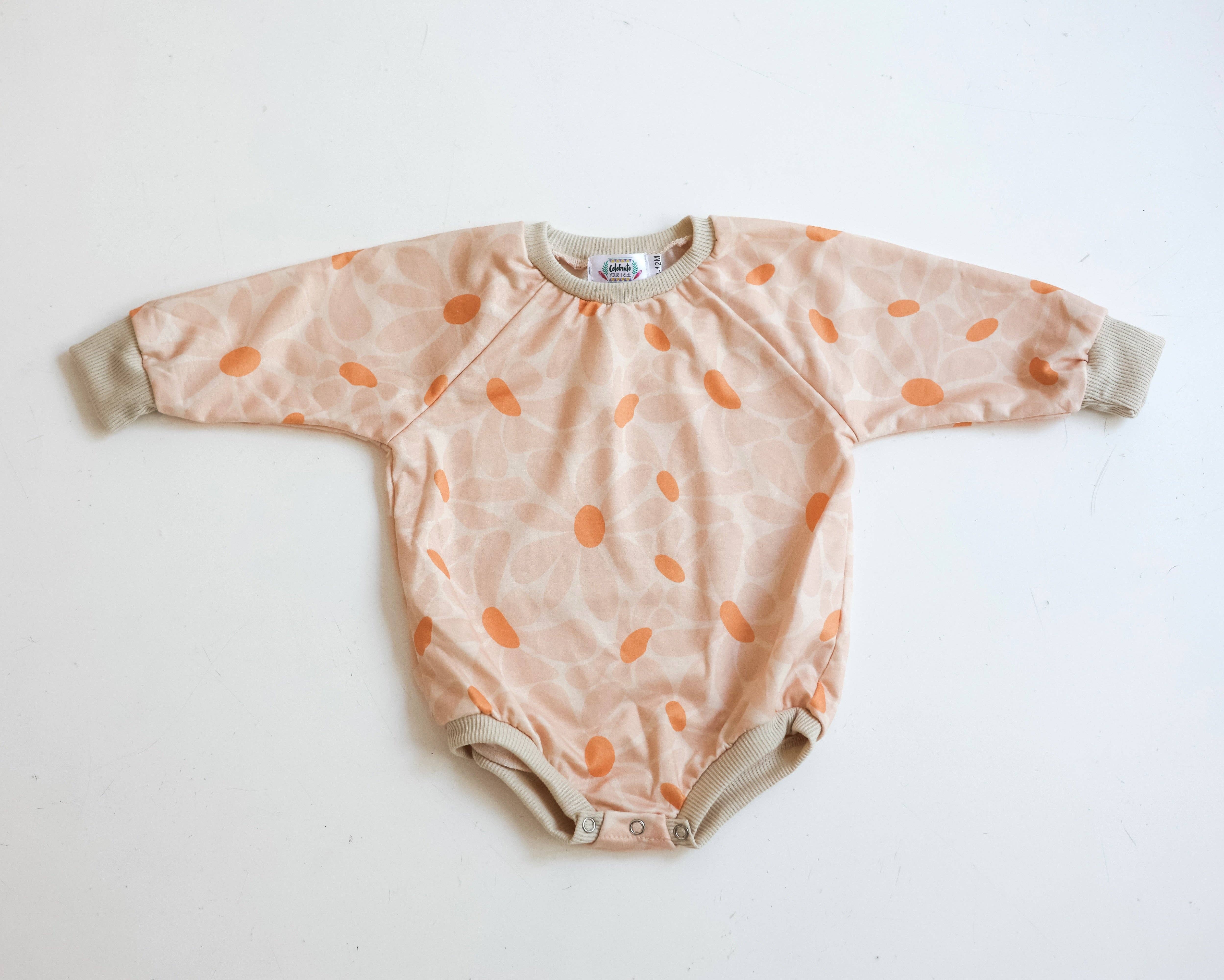Celebrate Your Tribe - Wholesale Bodysuit (Non-Footed) - Baby - Wavy Petal Long Sleeve Romper1
