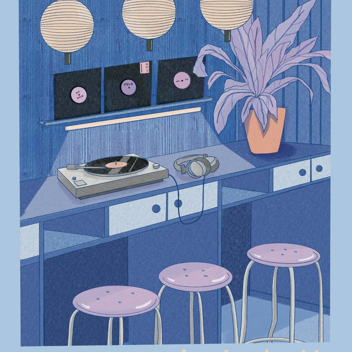 ANO Studio - Wholesale Art Print - A3 Ongaku Kissa BLUE art print 1