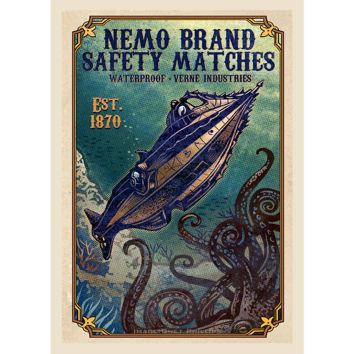 ChetArt - Wholesale Art Print - Nemo Brand 5" x 7" Matchbox print