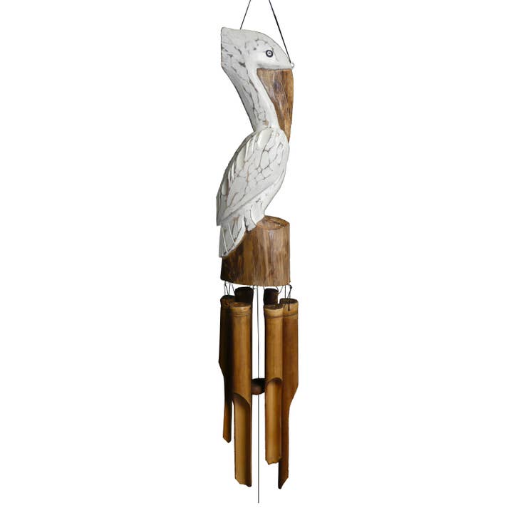 14" Pelican Bamboo Wind Chime for wholesale by Cohasset Gifts