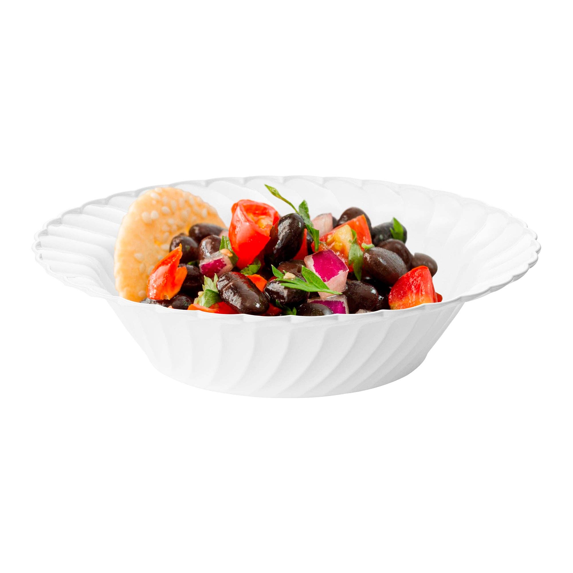Smarty had a Party - Wholesale Disposable Plate - 12 oz. White Flair Plastic Soup Bowls - 180 pcs2
