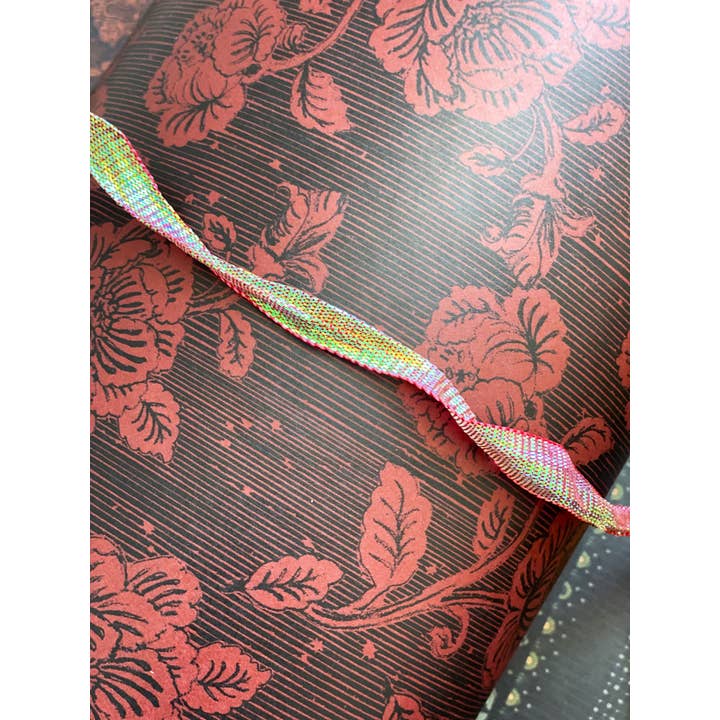 re:mused studio - Wholesale Flat Wrap - Midnight Blooms Gift Wrap Sheet-Double Sided6