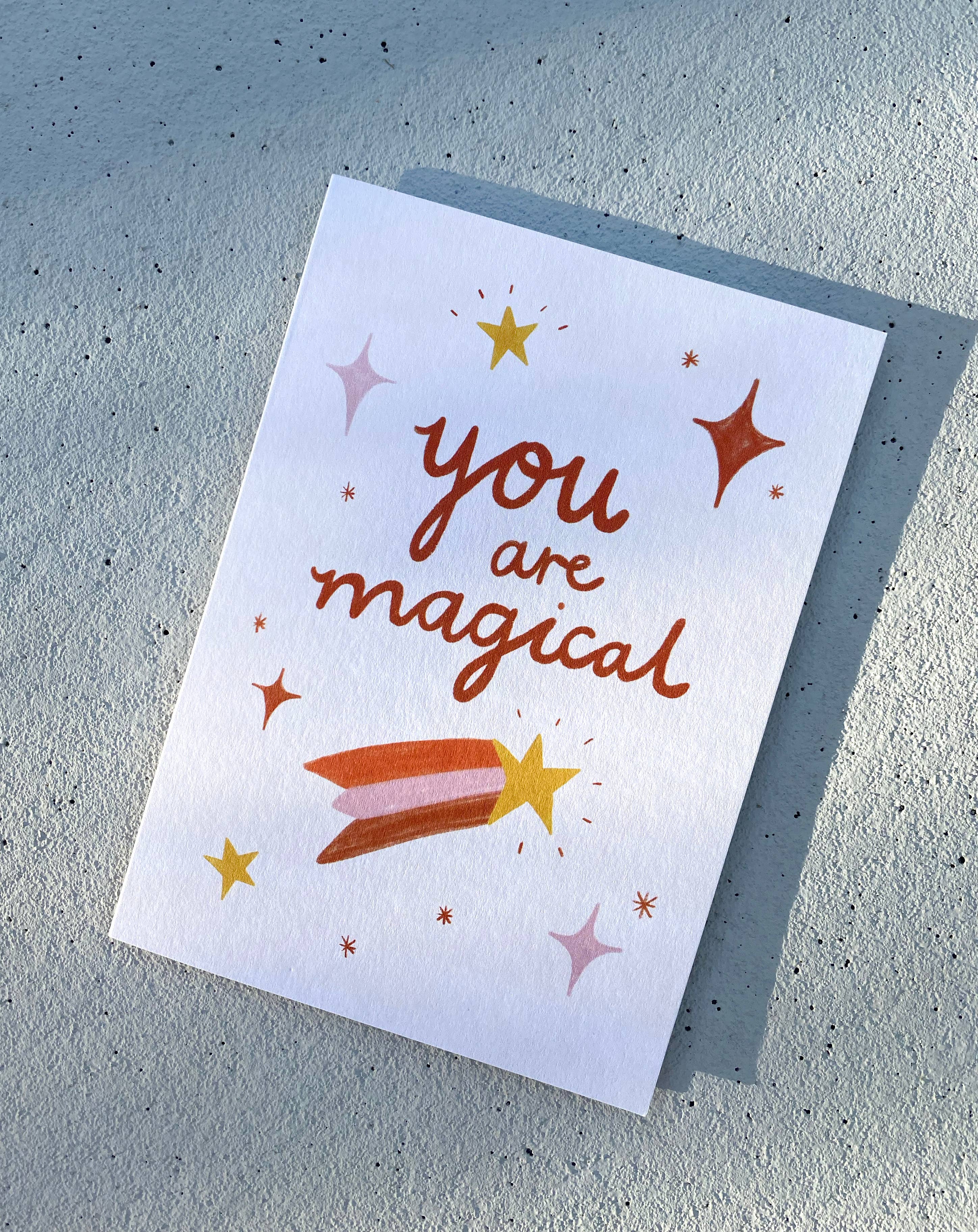Lauren Sissons Studio - Vente Cartes de Saint-Valentin - Carte You Are Magical - Friend Positivity Love Valentine's1