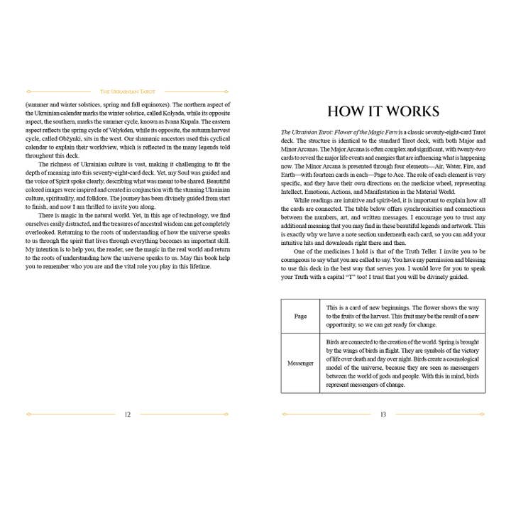 REDFeather – Cartas de tarô por atacado – O Tarô Ucraniano: Flor da Samambaia Mágica2