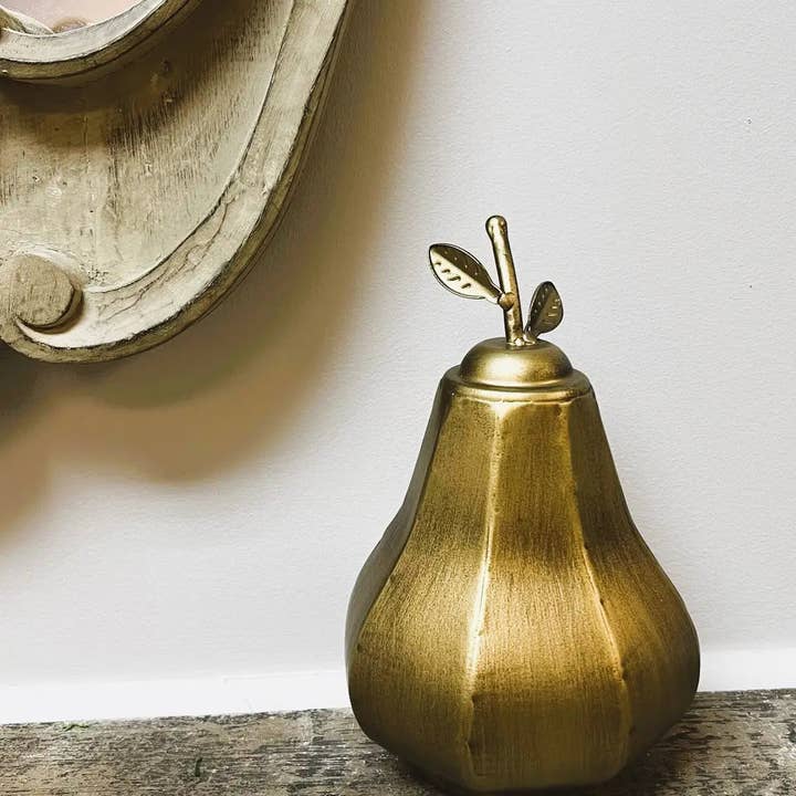 Vagabond Vintage - Wholesale Decorative Tabletop Object - GOLDEN PEAR TABLE DECOR1