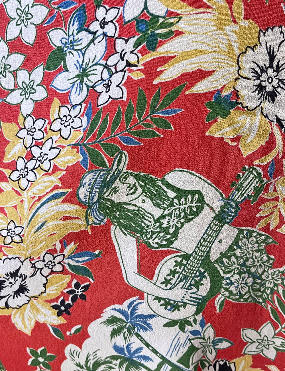 Loco Lindo – wholesale Klänning - Dam – REA! Röd Hawaiian Cowgirl Retro Jitterbug Klänning1