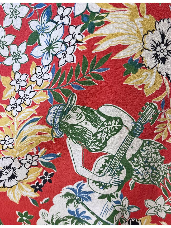 Loco Lindo - Wholesale Dress – Women's - SALE - Red Hawaiian Cowgirl Retro Jitterbug Dress1