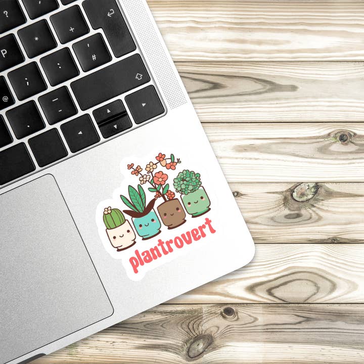 The Vinyl Rose - Wholesale Sticker - Plantrovert Cute Plant Sticker1