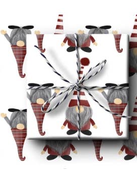 Papel de regalo de gnomos navideños para venta al por mayor de k.Patricia Designs