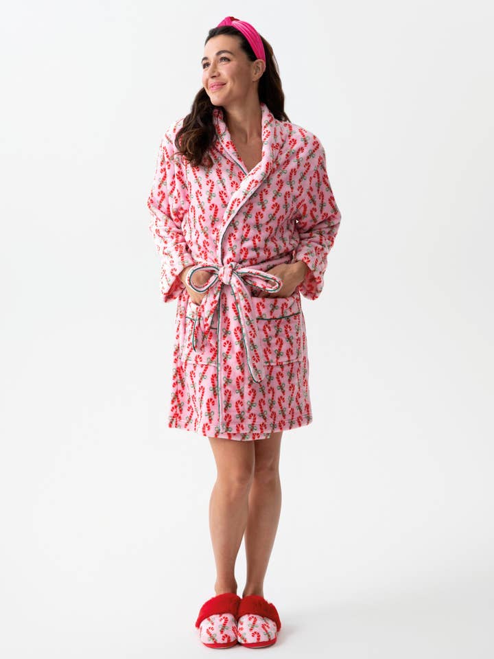 Shiraleah - Wholesale Robe - Women's - FELICITY CANDY CANE ROBE, PINK1