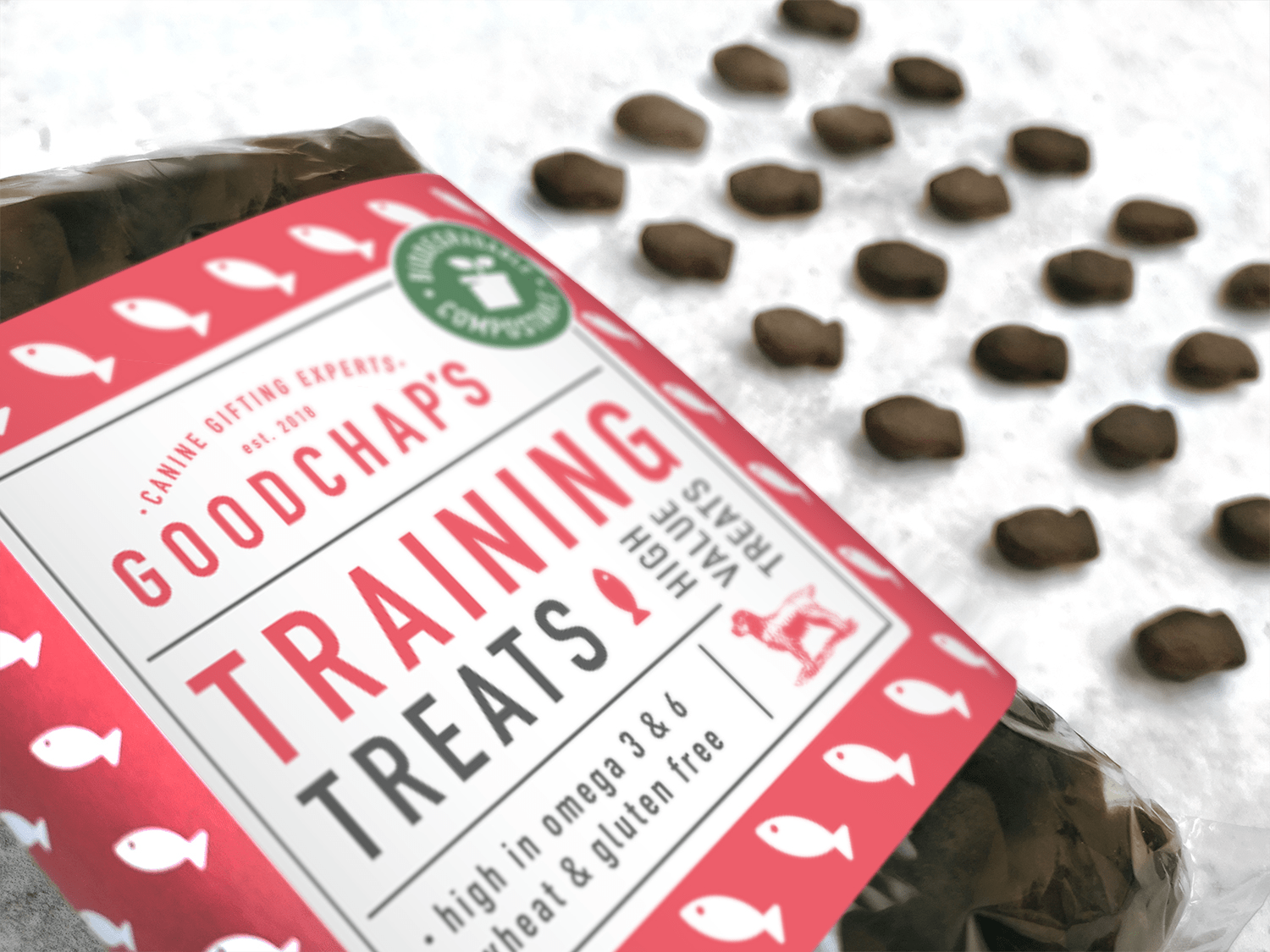 Goodchap's - Vente Friandises – chien - Friandises d'entraînement pour poissons | Friandises écologiques | Sans plastique6