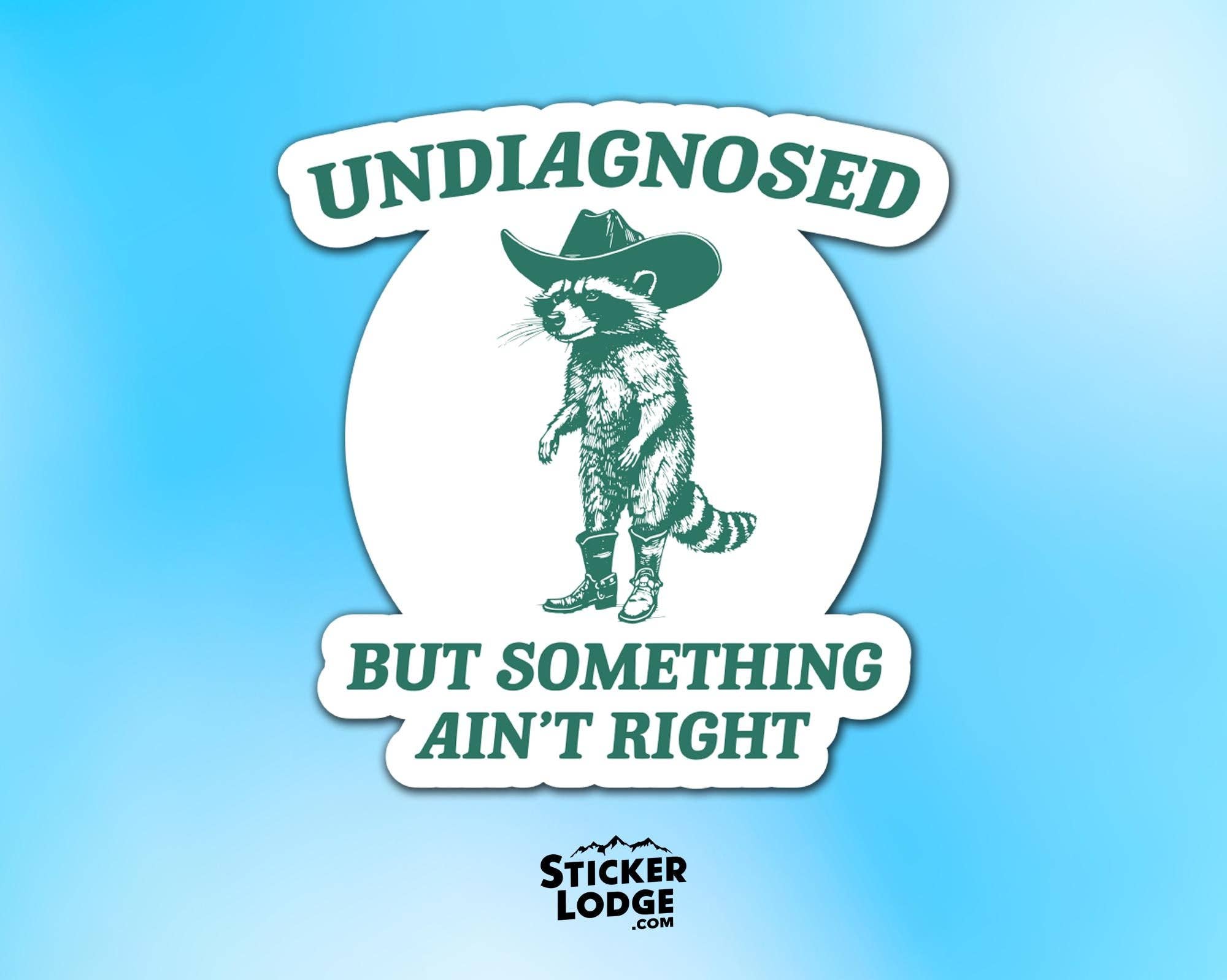 Sticker Lodge - Wholesale Phone & Laptop Stickers - Undiagnosed But Something Ain't Right Vinyl Sticker0