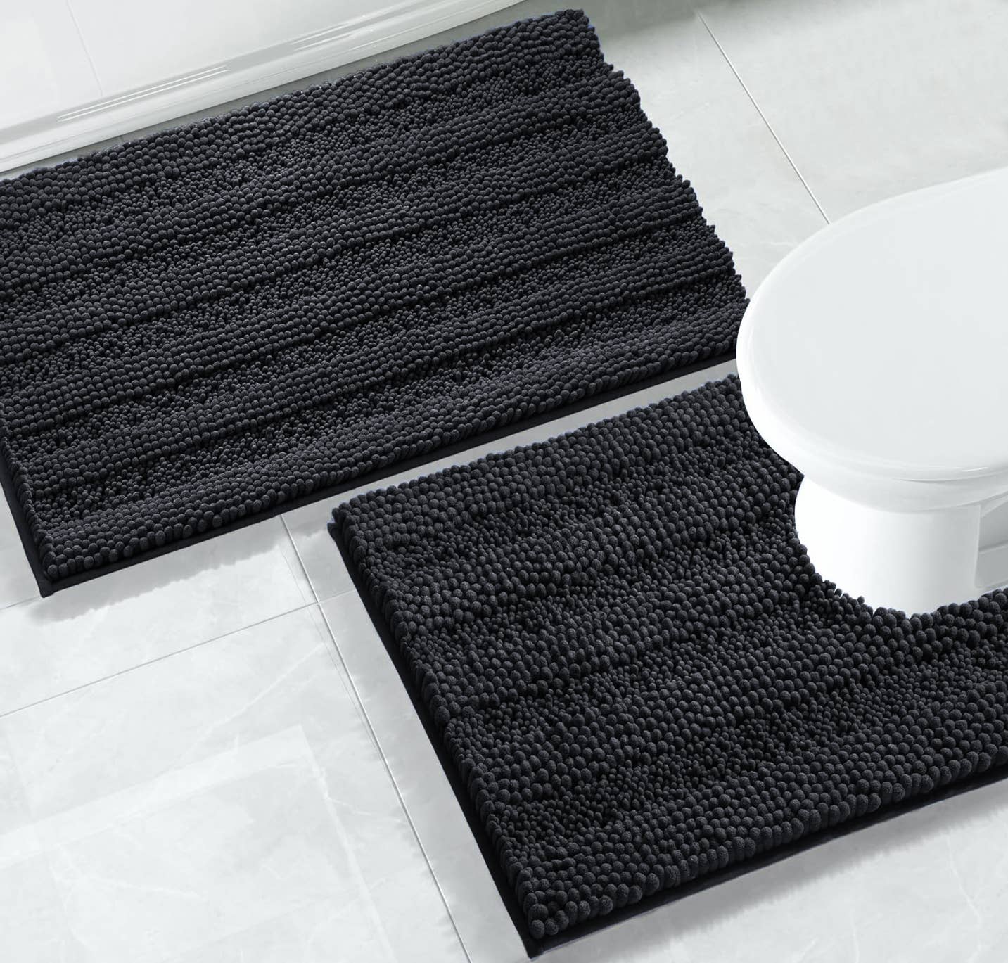 home mart goods - Wholesale Bath Mat Set - 2 Piece Soft Cozy Plush Chenille Bath Mat & Contour Bath Rug20