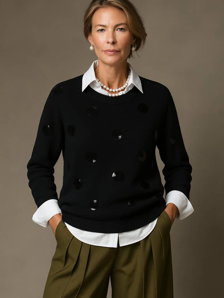 O Top de Lantejoulas Alba por atacado de J'envie