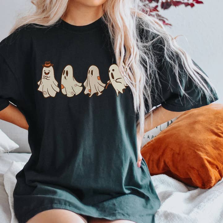 Cute Halloween Ghost T-Shirt for wholesale by KM Clothing