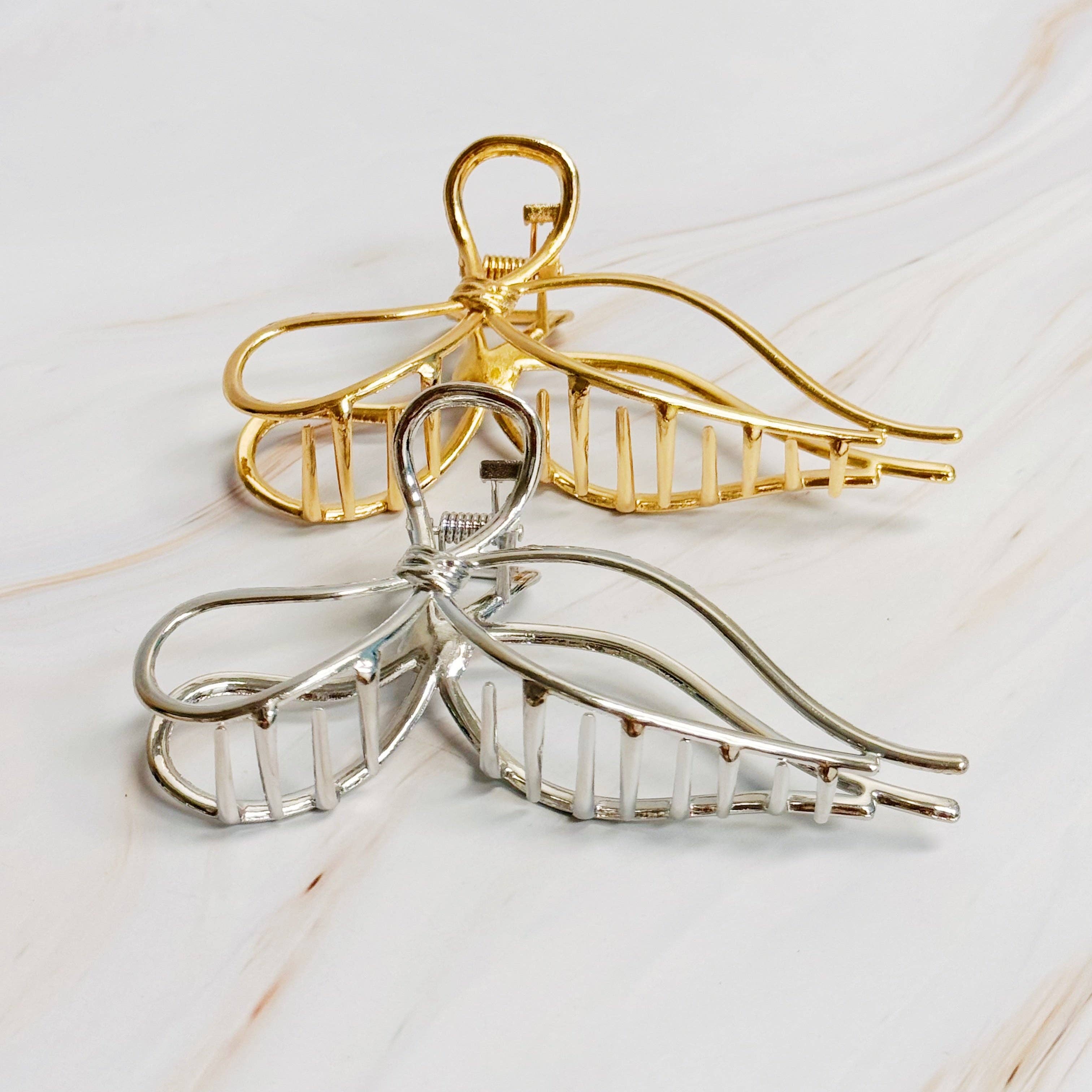 Ellison+Young - Wholesale Hair Clip - Women's - Annie Metal Bow Hair Claw Set Of 22