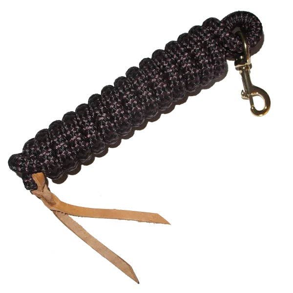 Smart Horse Gear - Vente Équipement d’équitation - Laisse de cowboy 5/8 po x 9 pi avec mousqueton BP, fermoir en cuir/couleurs bicolores2
