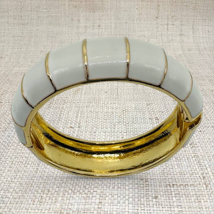 White Bamboo Bracelet for wholesale by Garland
