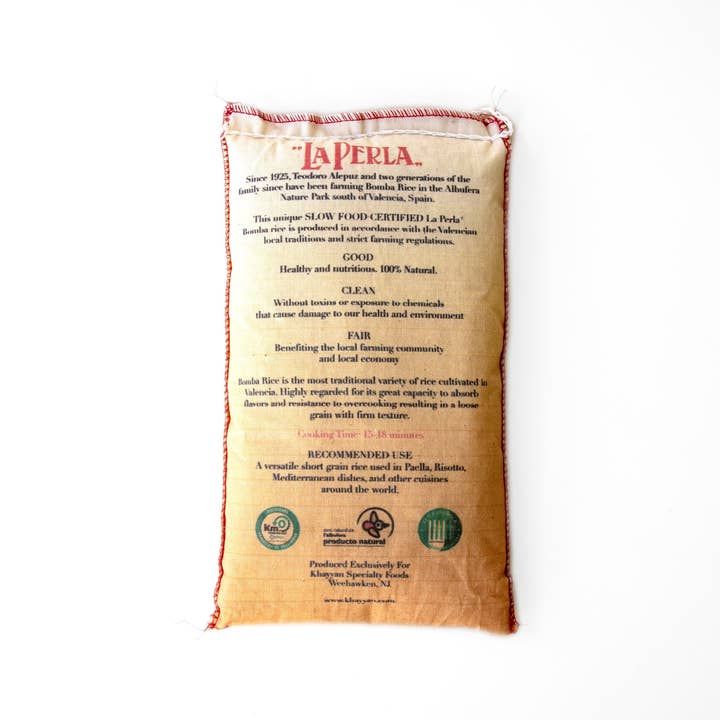 Khayyan Specialty Foods - Wholesale Rice - Paella Bomba Rice of Valencia 18/1kg - LA PERLA1