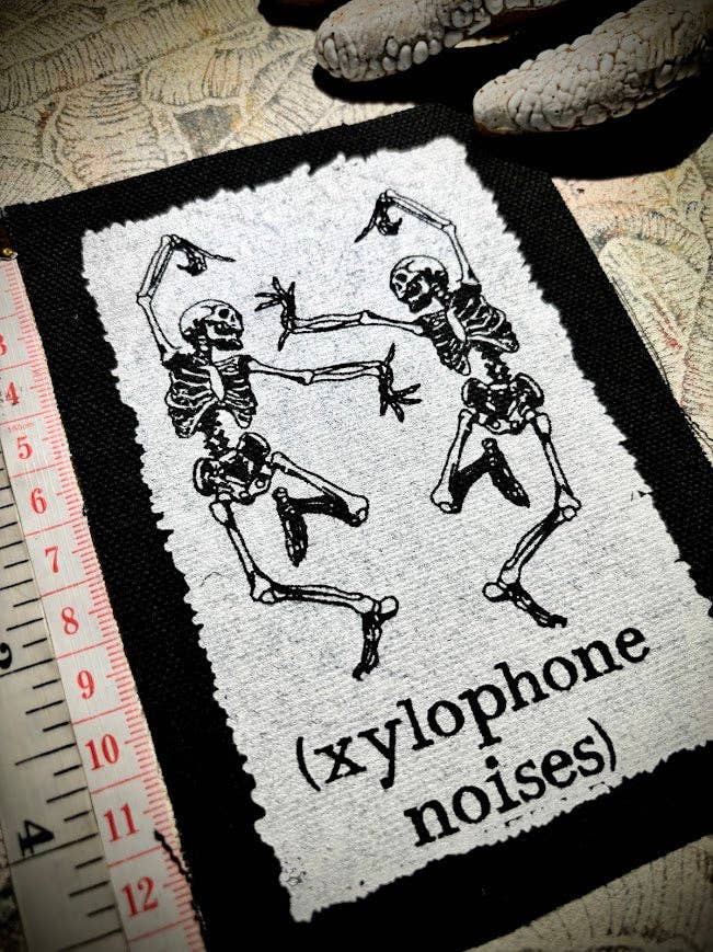 Three Raccoons - Wholesale Patch - Xylophone noises! dancing skeleton patch.1