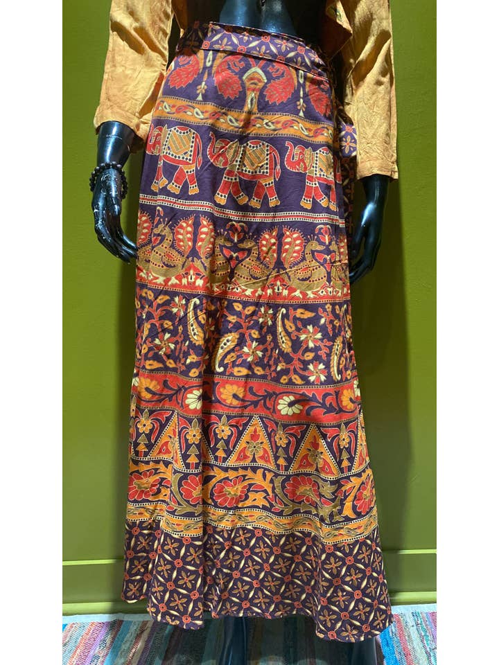 Katmandu Trading Co. - Wholesale Skirt – Women’s - Indian Cotton Print Wrap Skirt (Assorted)3
