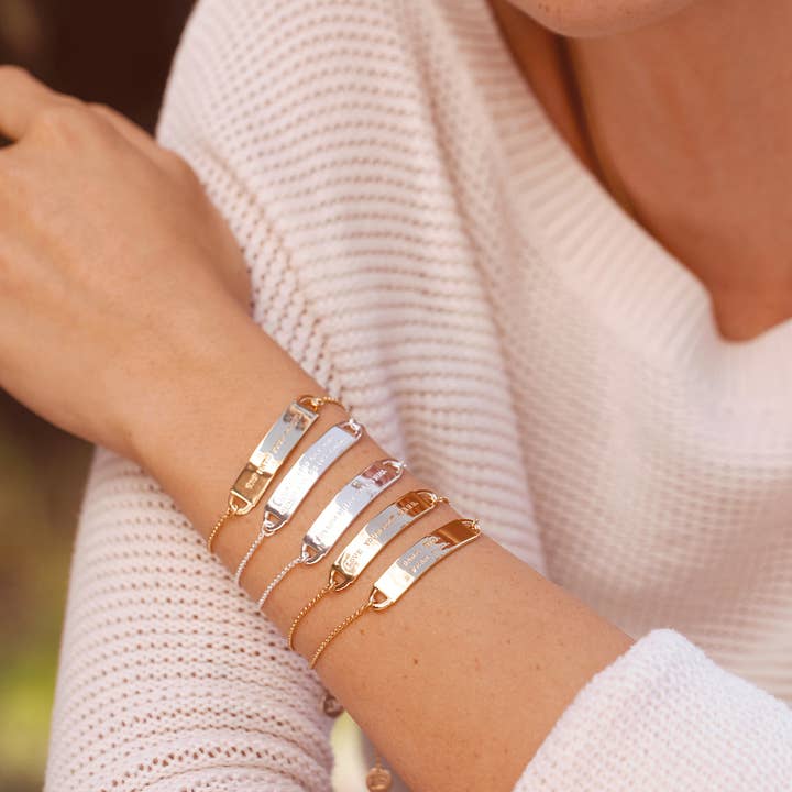 Fortune & Frame - Wholesale Bangle Bracelet - Mini Fortune Bracelet: Love Yourself Hard (G)2