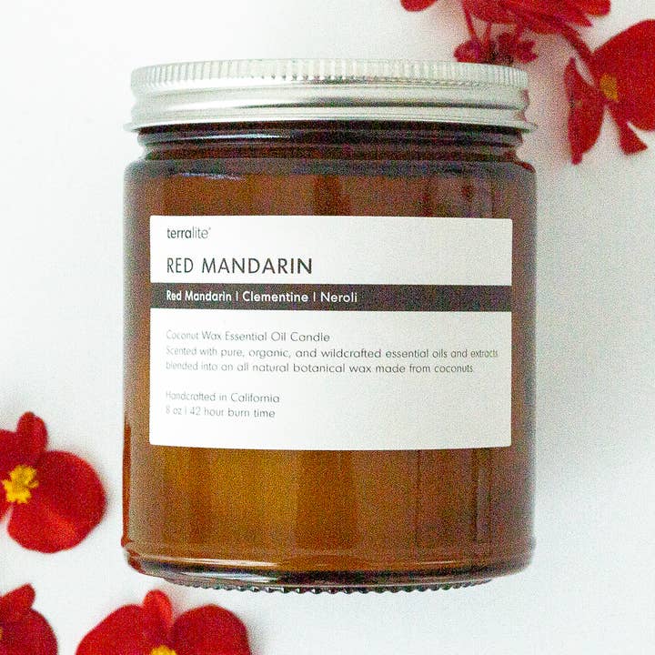 Terralite - Wholesale Jar/Filled Candle - RED MANDARIN - essential oil candle5