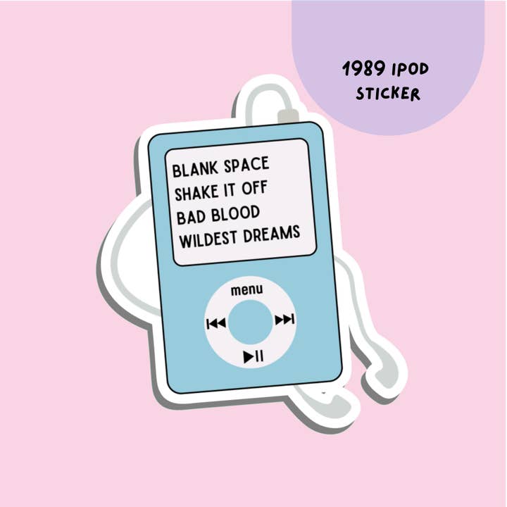 bookonahookco - Wholesale Sticker - 1989 iPod | Taylor Swift Sticker