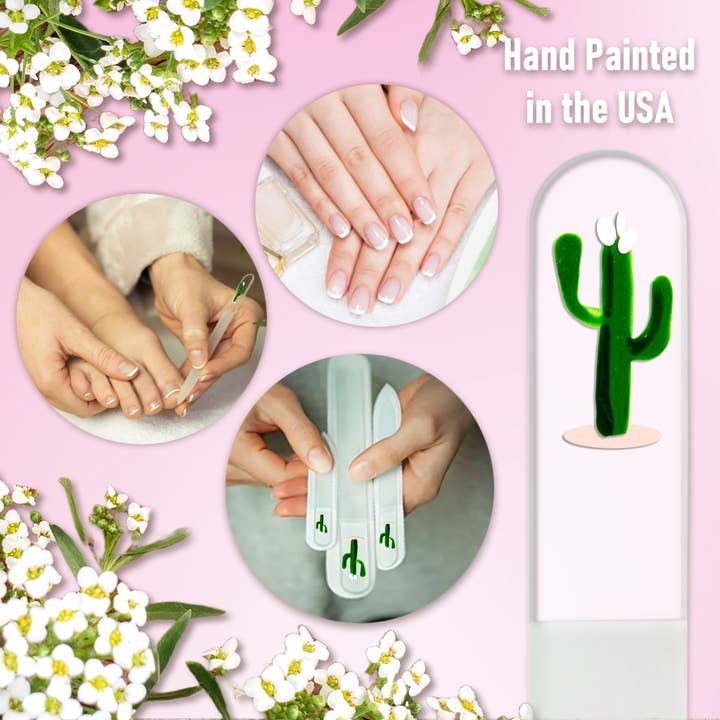 Classy Nail Files – wholesale Nail file – Cactus Desert Southwest Hand Painted Czech Crystal Nail File5