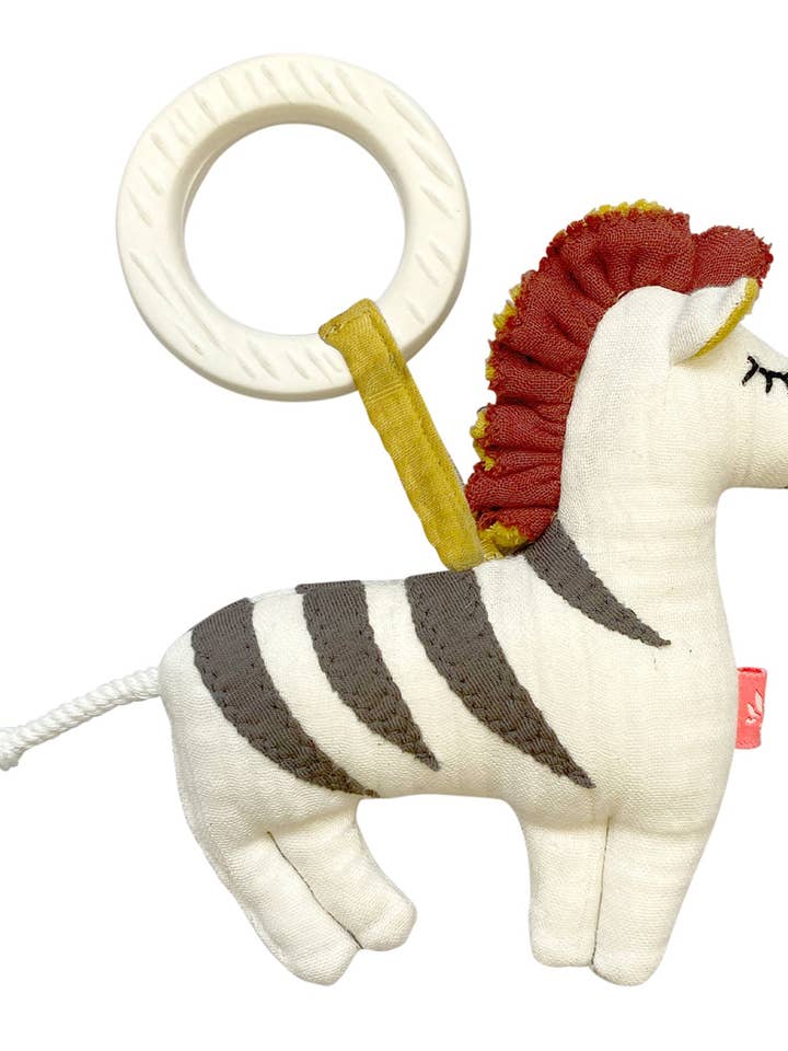 Teething ring with zebra for wholesale by Kikadu