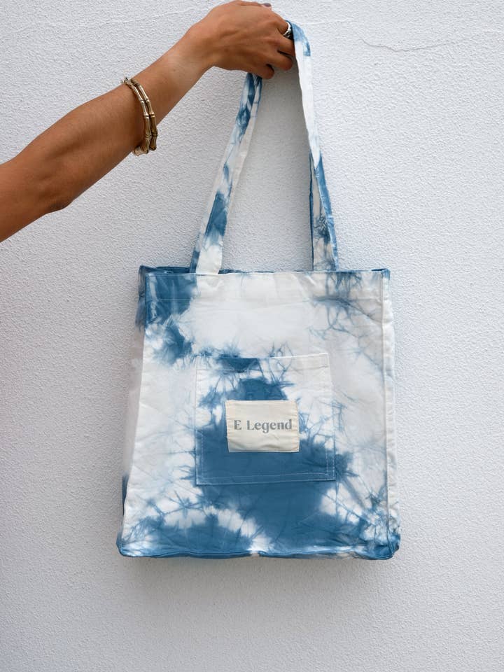 Totebag Tie dye blue for wholesale by Ethical Legend