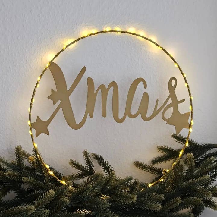 Meinposten – wholesale Juldekoration – Ljuskrona julbelysning LED varmvit juldekoration ring krans Ø 30 cm B-VARA