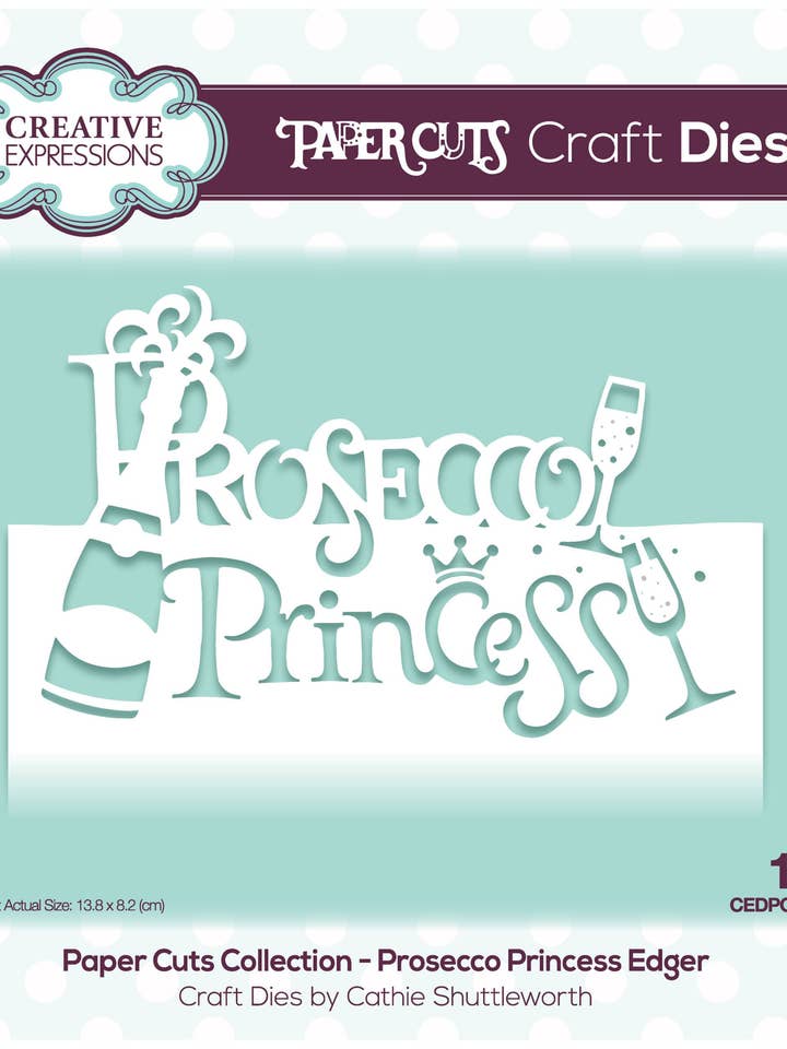 Paper Cuts Collection - Prosecco Princess Edger for wholesale by Ecstasy Crafts Distributing