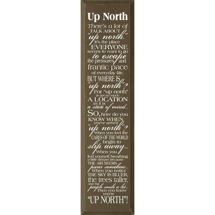 SAWDUST CITY - Wholesale Sign - Up North Rustic Vertical Wood Sign