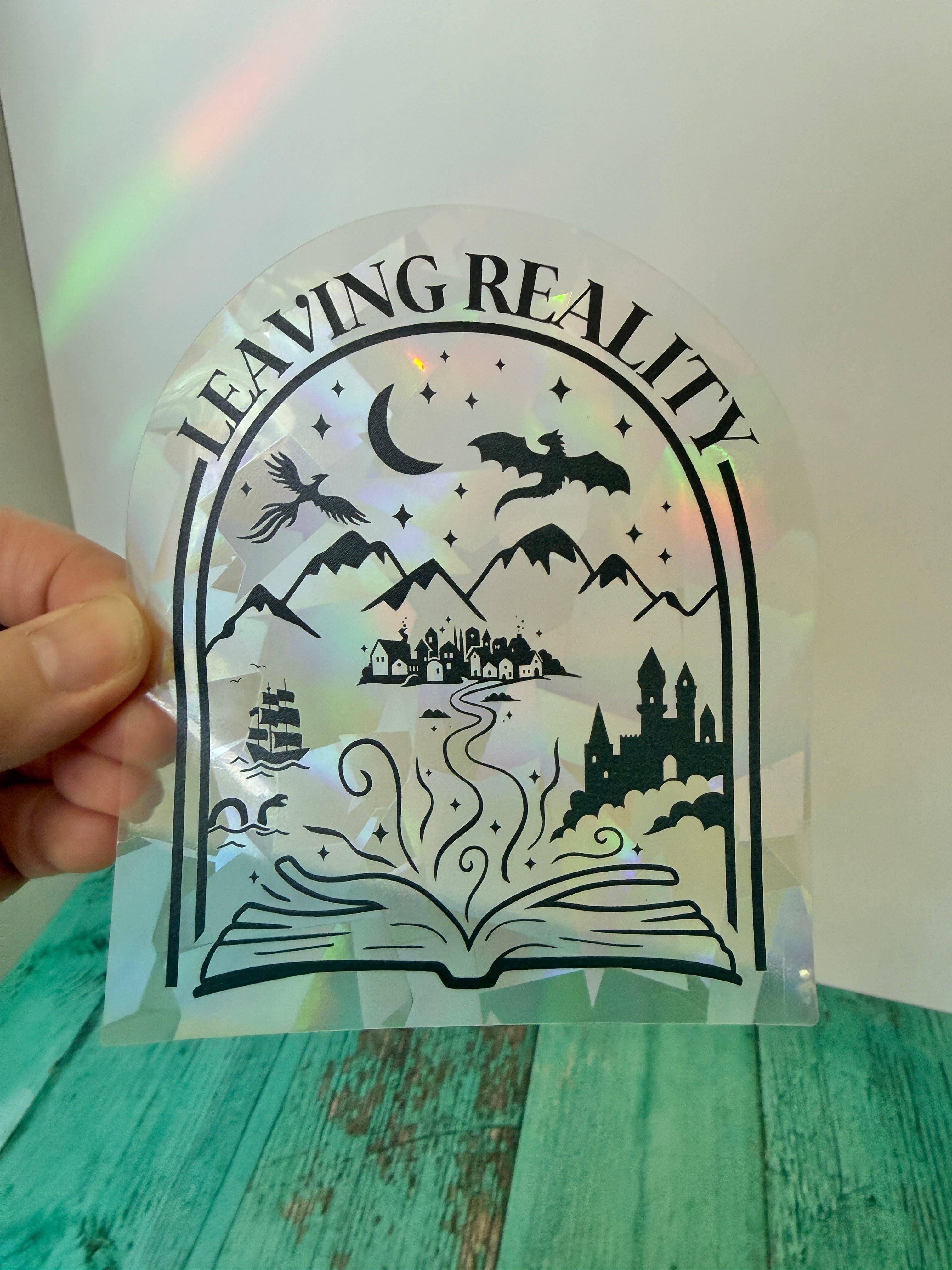 zoo&roo - Wholesale Suncatcher - Leaving Reality Bookish Prism Suncatcher Window Decal4