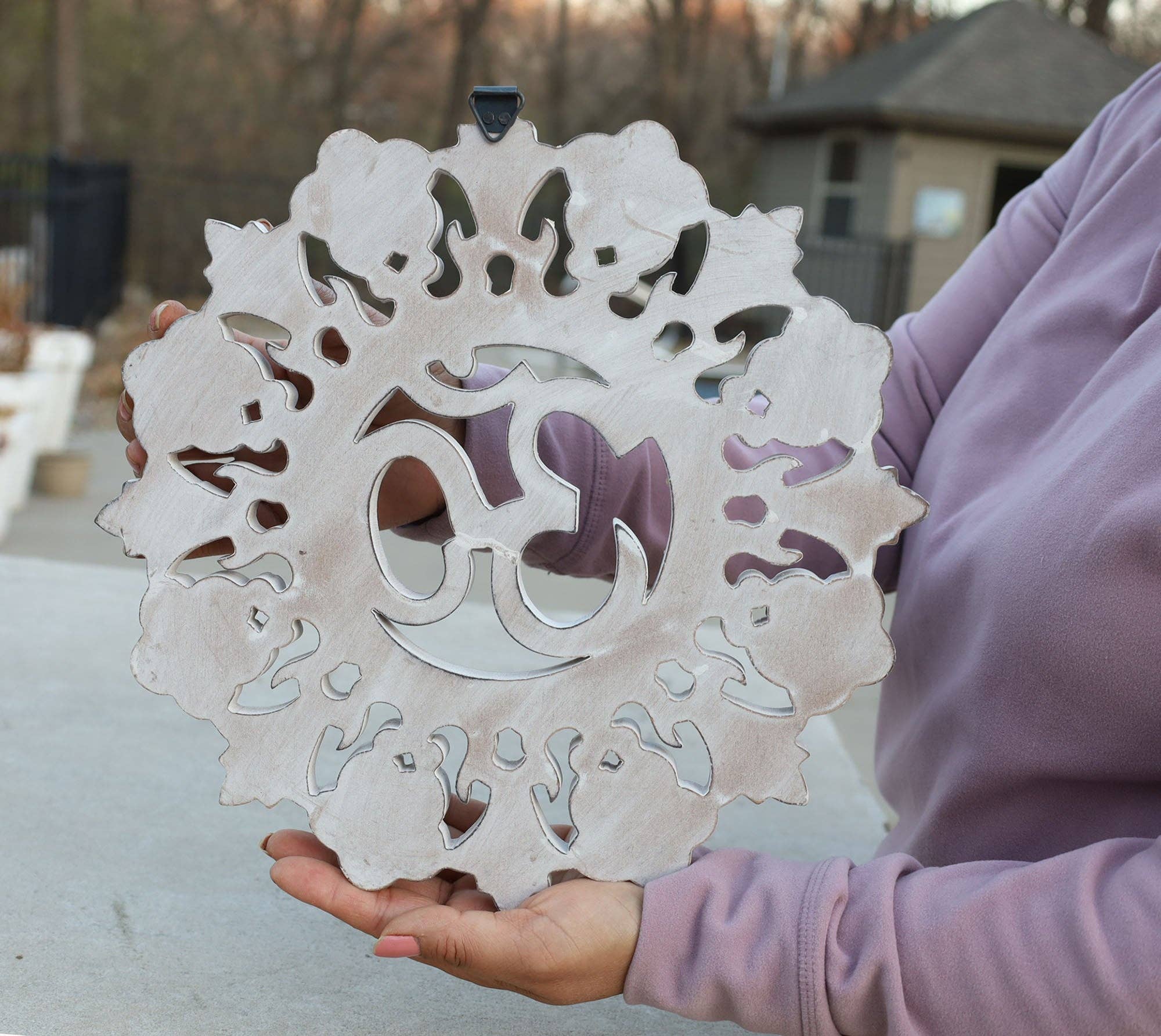 Lungta Imports – Großhandel 3D-Wandkunst – Handgefertigte hölzerne Om-Wand-Dekor-hängende Kunst6