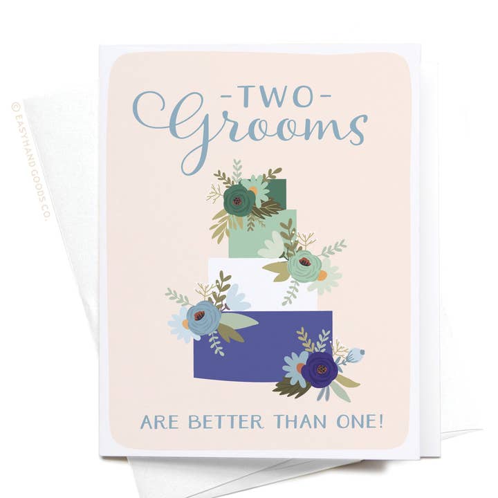 Easyhand Goods – formerly Onderkast - Wholesale Wedding Card - Two Grooms Are Better Than One Greeting Card