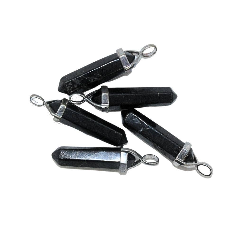Earths Elements Wholesale - Vente Breloques/médailles personnalisées - Pendentif pointe - Shungite