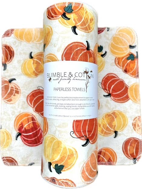 Heirloom Pumpkins Paperless Towels || 12-Pack Refill for wholesale by Bumble & Cotton