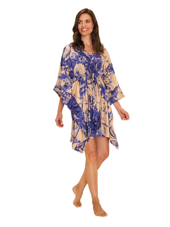 Beach Cover Up - China Blue Blooms for wholesale on Faire