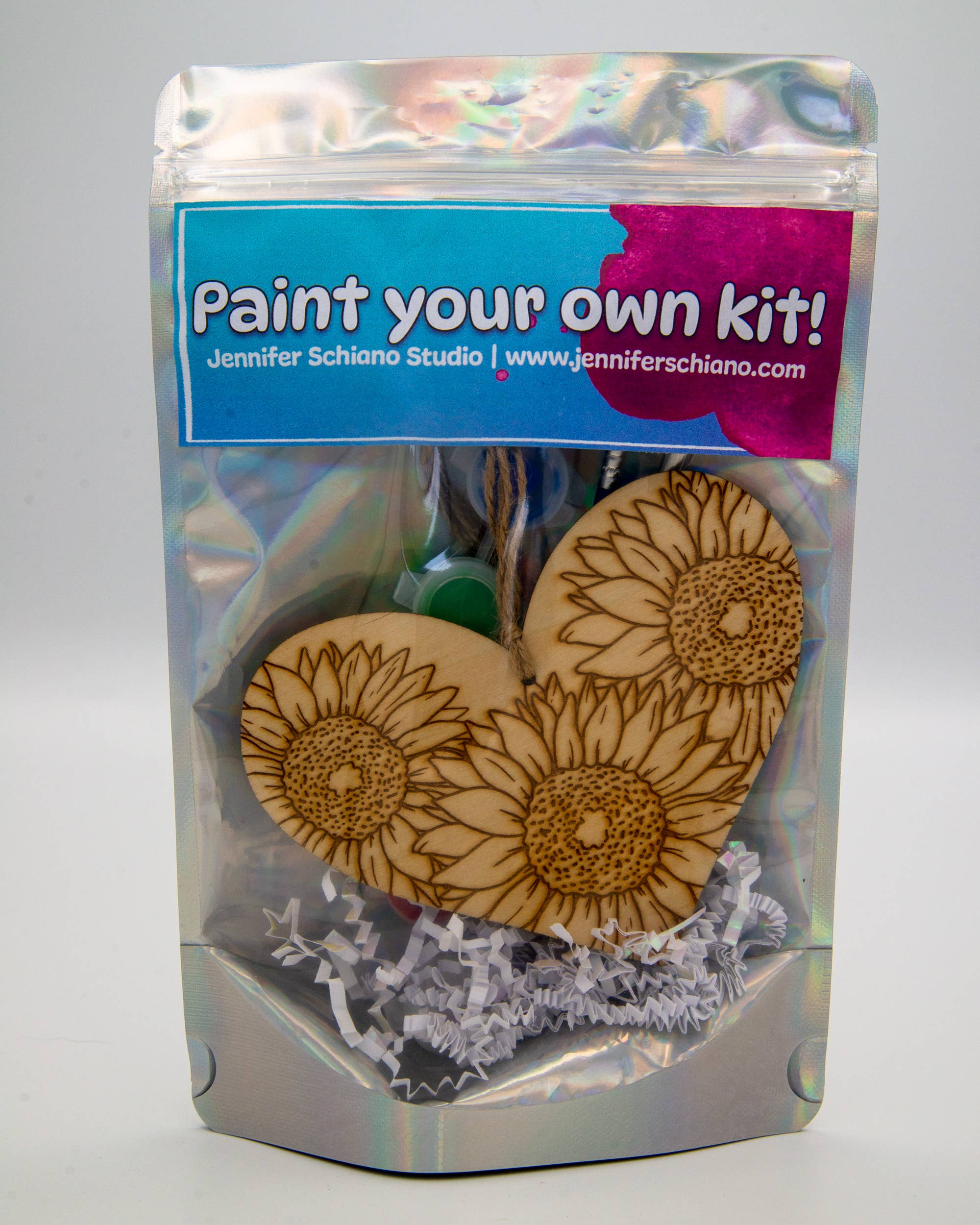 Jennifer Schiano Studio - Wholesale DIY Craft Kit - Paint Your Own Kit: Floral Heart Hangers3