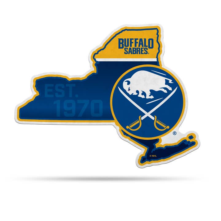 Buffalo Sabres State Shape Cut Pennant for wholesale by Rico Industries