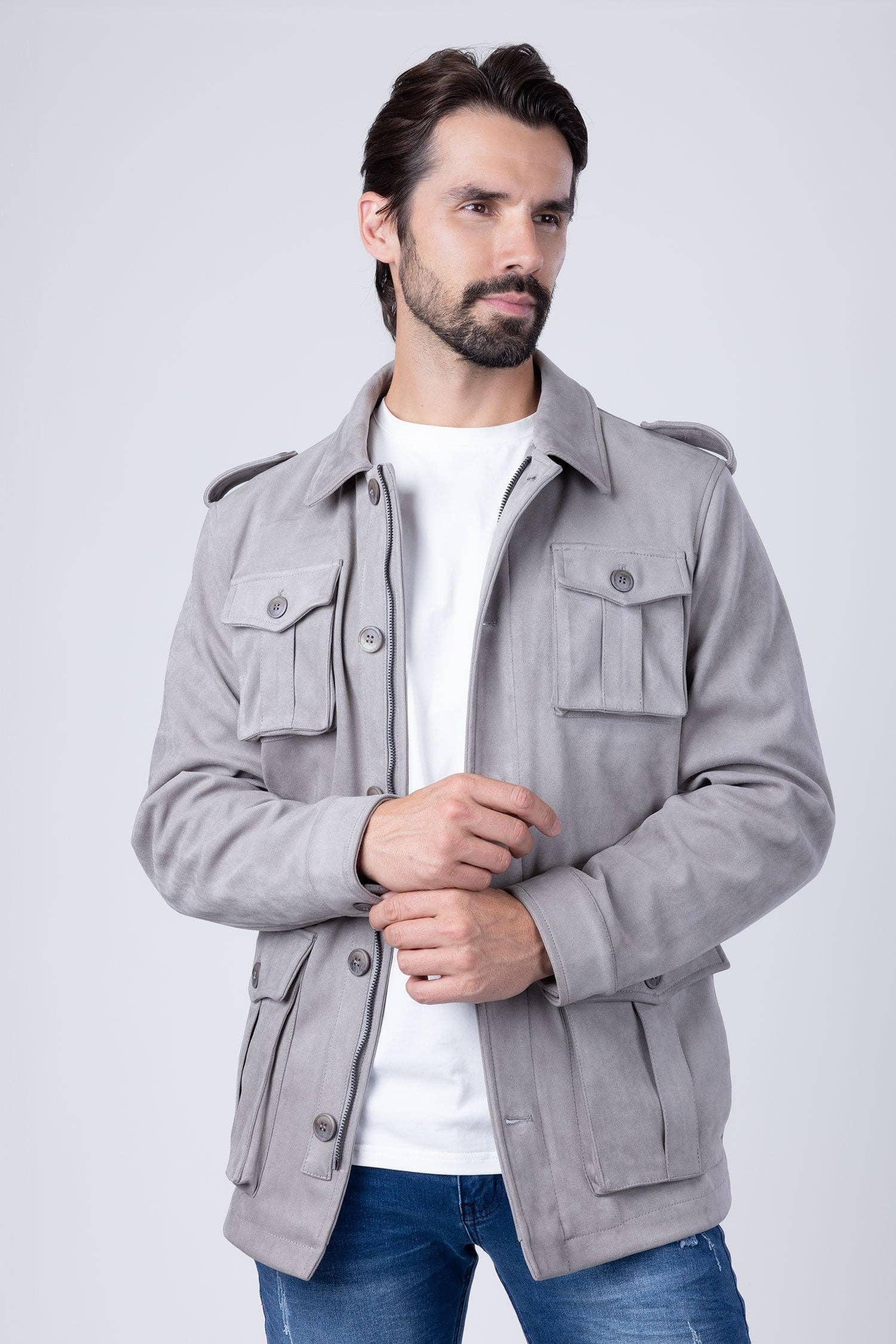 BARABAS - Venta al por mayor Chaqueta - Hombre - Chaqueta bomber de invierno de terciopelo con 4 bolsillos para hombre 4BH865