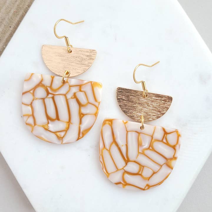 Harper Øreringe - Græskar Krydderi // Smykker, Efterår for engroshandel hos Spiffy & Splendid