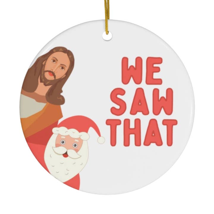 Décoration de Noël du Père Noël Jésus, décorations de Noël drôles, cadeaux pour la vente par R is for Robo