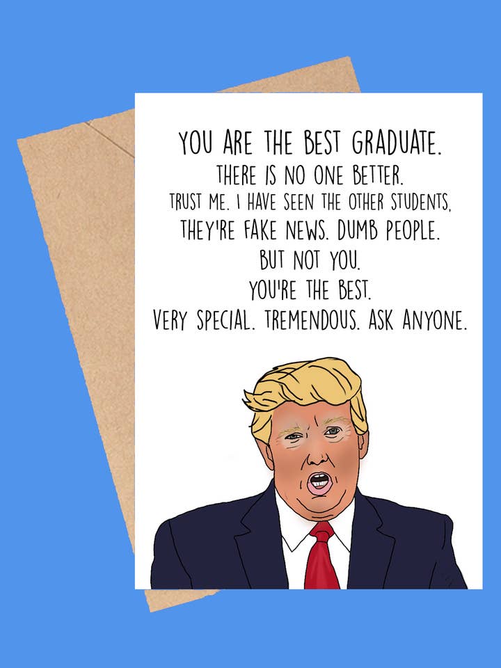 Mocking Trump Graduation Card for wholesale by Tiny Baker Creations