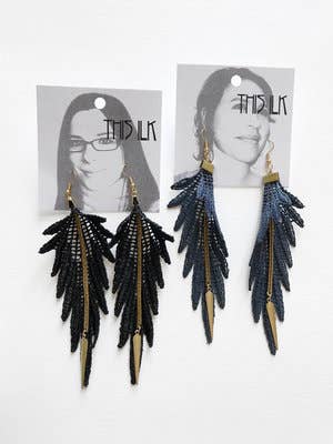 This Ilk – Großhandel Ohrhänger – Papageien-Ohrringe aus handgefärbter Spitze mit Messingkette15