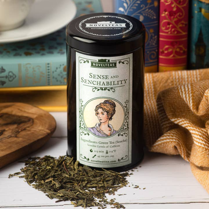 Sense and Senchability - Jane Austen Loose Tea Tin for wholesale by Novelteas LLC